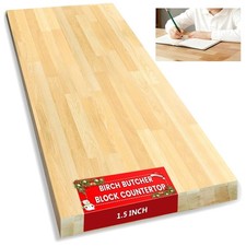 Solid Birch Butcher Block Countertop - DIY Workbench Top