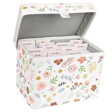 Greeting Card Organizer Storage Box 12 Removable Divider Holds 140 Cards Lid