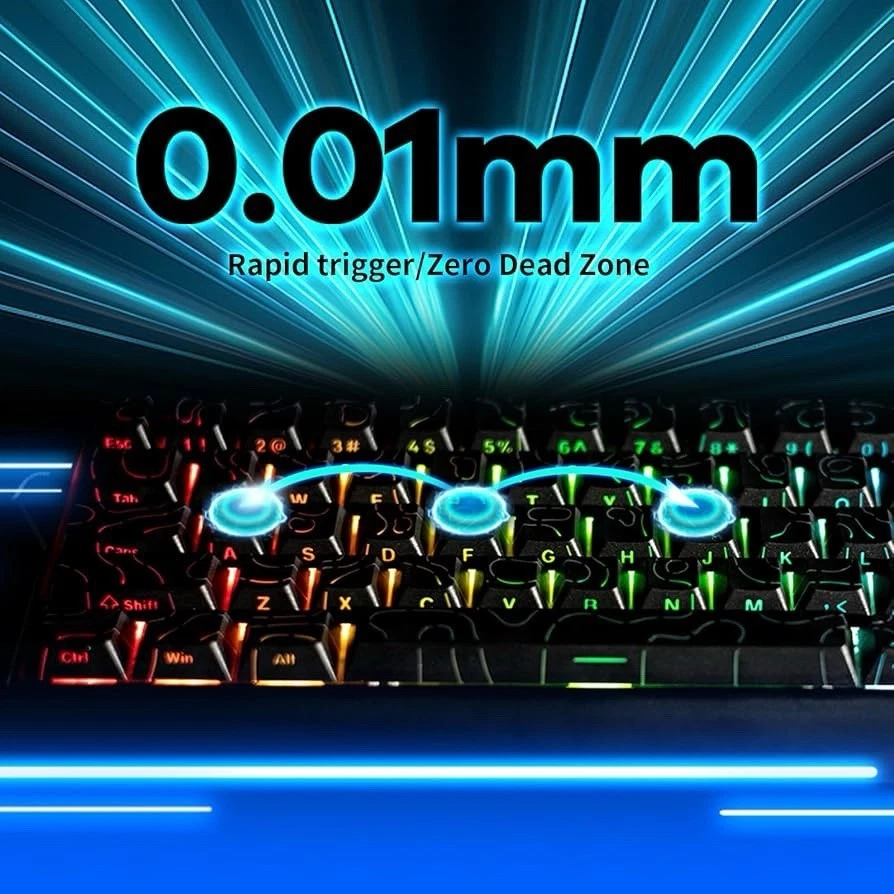 GK GAMAKAY X NaughShark NS68 Hall Effect Rapid Trigger Gaming Keyboard, Bluetoot - Image 4 of 4