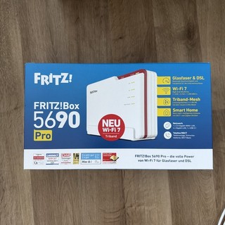 FRITZ!Box 5690 Pro Wi‑Fi 7 Triband Mesh Router Glasfaser/DSL 2 5 Gbit/s
