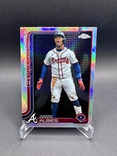 2025 Topps Chrome - Ozzie Albies #206 Lightboard Logo Base Variation Refractor