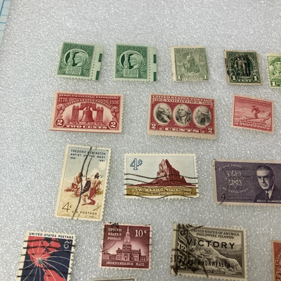 30 estampillas de Estados Unidos USADAS/HR/canceladas-presidentes/famosas Ppl.; 1875-1975. UNA OFERTA - LOOK Foto 2 de 4