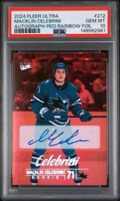 2024 UPPER DECK FLEER ULTRA AUTOGRAPH RED RAINBOW FOIL  MACKLIN CELEBRINI 212