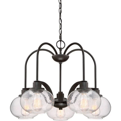 Trilogy - 5 Light Steel Dinette Chandelier - 19 Inches high-Old Bronze Finish - Picture 1 of 8
