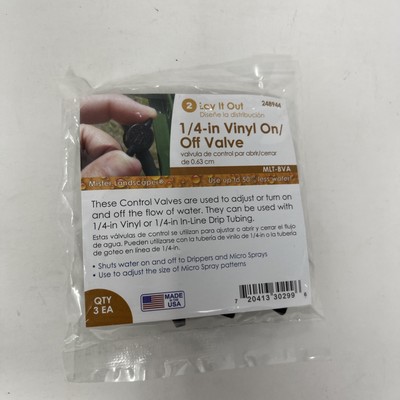 Mister Landscaper 1/4'' Vinyl On/Off Vale MLT-BVA 248944 for Drip Tube Irrigation