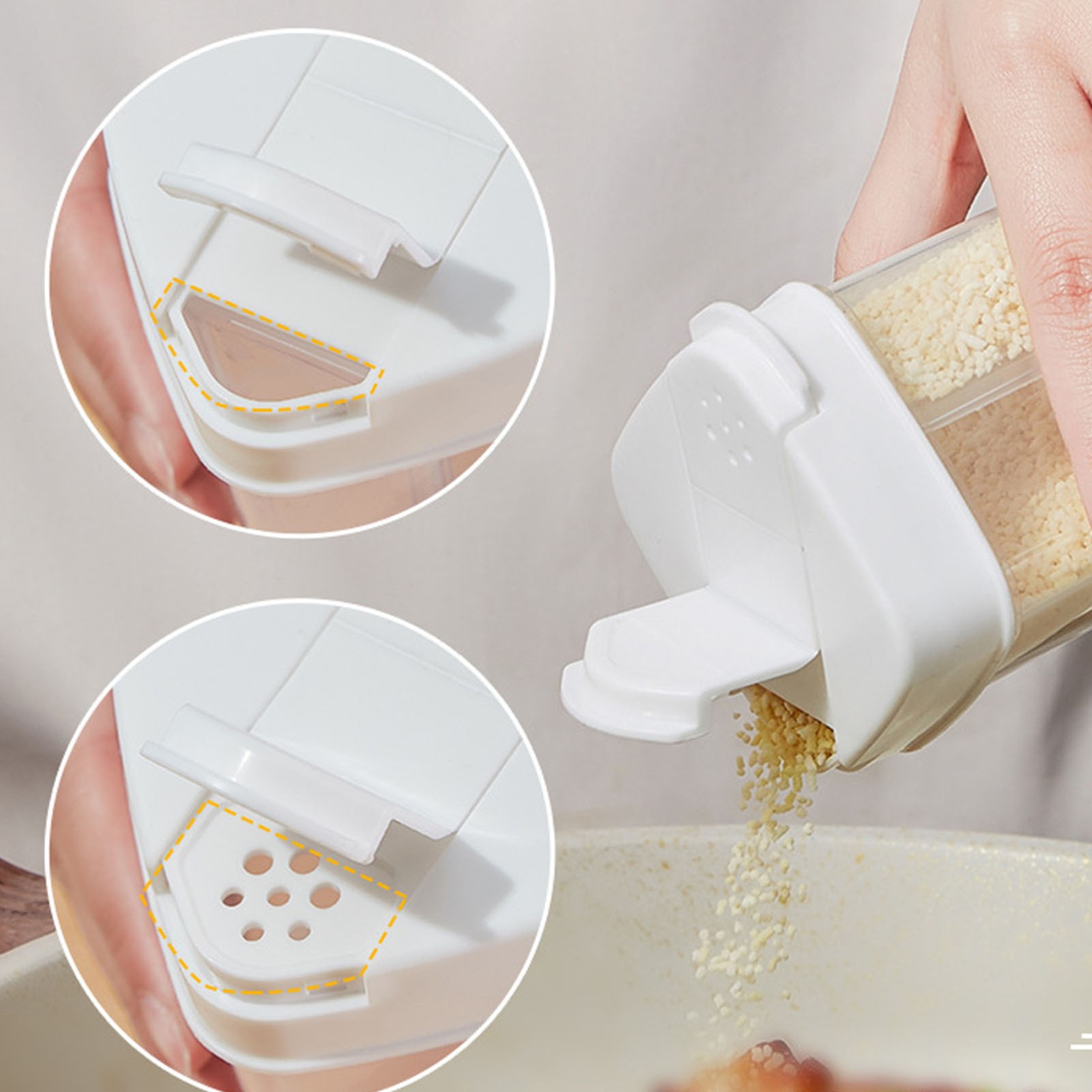 Spice Dispenser Container Seasoning Dispenser Jar Plastic For Salt