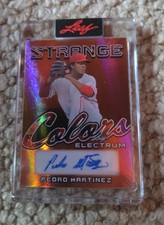 Pedro Martinez   Leaf Electrum Multi-Sport Strange Colors Orange Auto 15