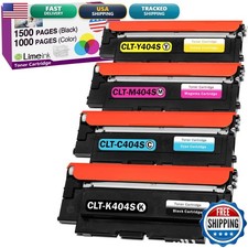 Limeink Toner for Samsung 404s CLT-K404S 1 Black, 1 Each Color 