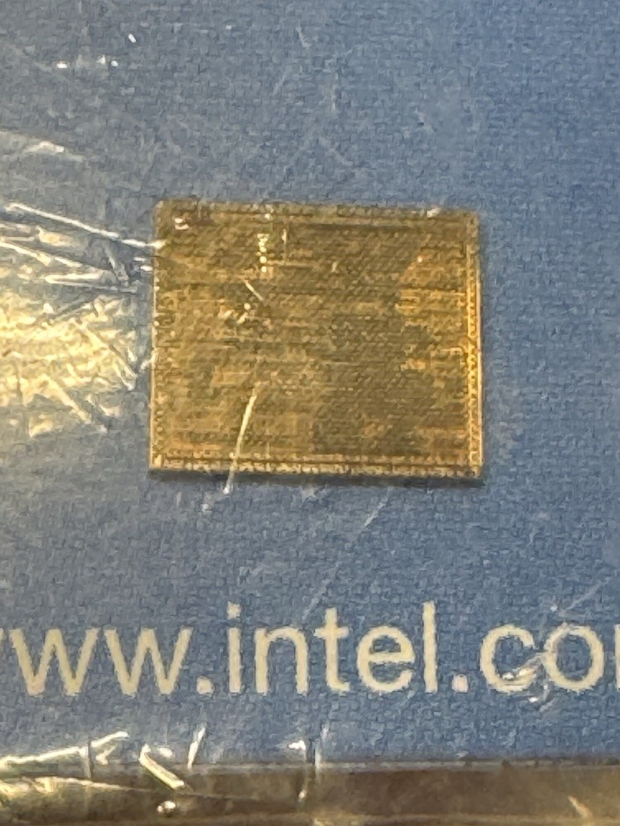 vintage Intel Pentium Processor CPU acrylic keychain - new in