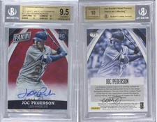 2015 National Convention Red Wave Prizm /10 Joc Pederson BGS 9.5 Rookie Auto RC