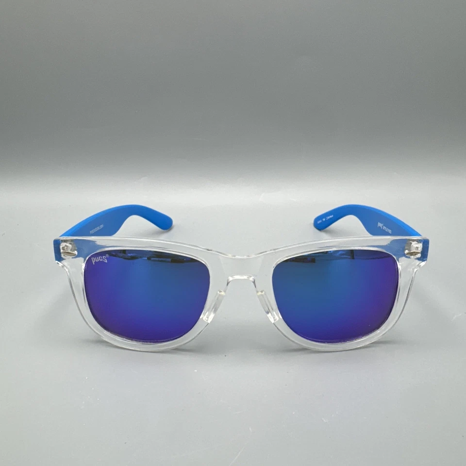Классические солнцезащитные очки Pugs Style #903 квадратные синие прозрачные - Изображение 2 из 4