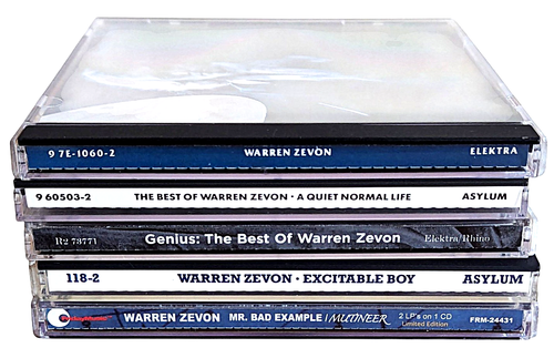 Warren Zevon CD lot S/T Excitable Boy Mr Bad Example Mutineer Genius Quiet Life