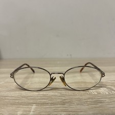 Luxottica Tortoise Round Eyeglasses Frames Only Brown Made In Italy 52-18-135