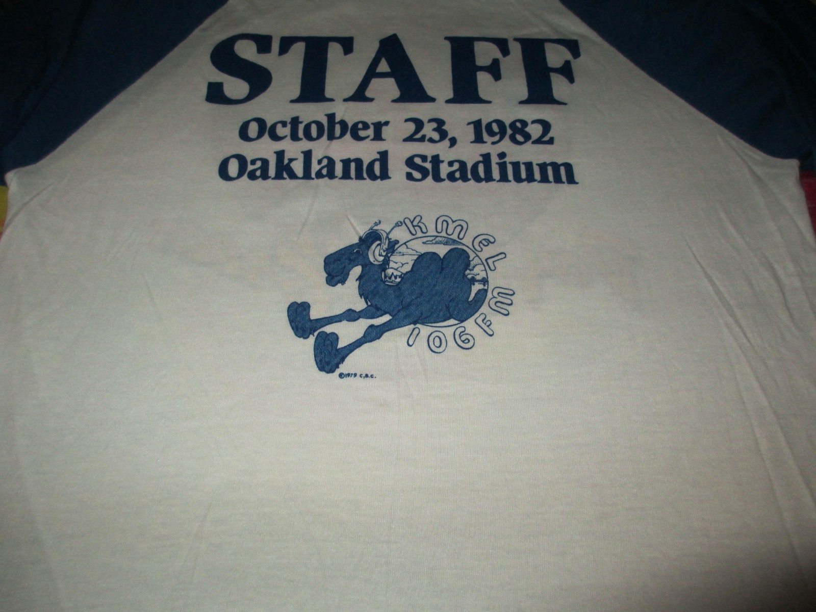 THE WHO DAY ON THE GREEN 1982 STAFF KMEL 106FM OAKLAND CONCERT T-SHIRT-LARGE-NEW