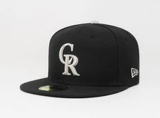 New Era 59Fifty MLB Cap Colorado Rockies Alternate On Field Hat - Black