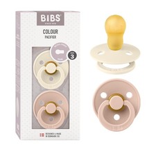 Pacifiers Colour Collection  Natural Rubber Baby Pacifier  Set of 2 BPA-Fre...