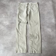 Dickies Chino Trousers Womens 32" Skinny Straight Slim Fit Work Pants, Beige