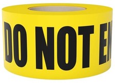 Yellow Caution Do Not Enter Barricade Tape 3 inch X 1000 feet   Halloween