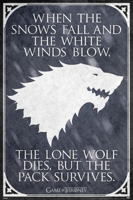 638601 Game Of Thrones Lone Wolf Quote Fantasy Drama Tv Show Wall Decor Poster
