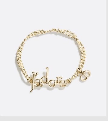Christian Dior J'Adore CD logo gold metal bracelet New In Pouch