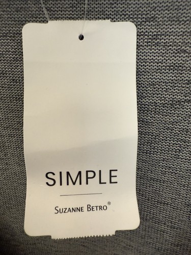 Simple Suzanne Betro Pullover Tunic Blouse Shirt Vneck Blue NWT Black Women’s 2X - Picture 5 of 12