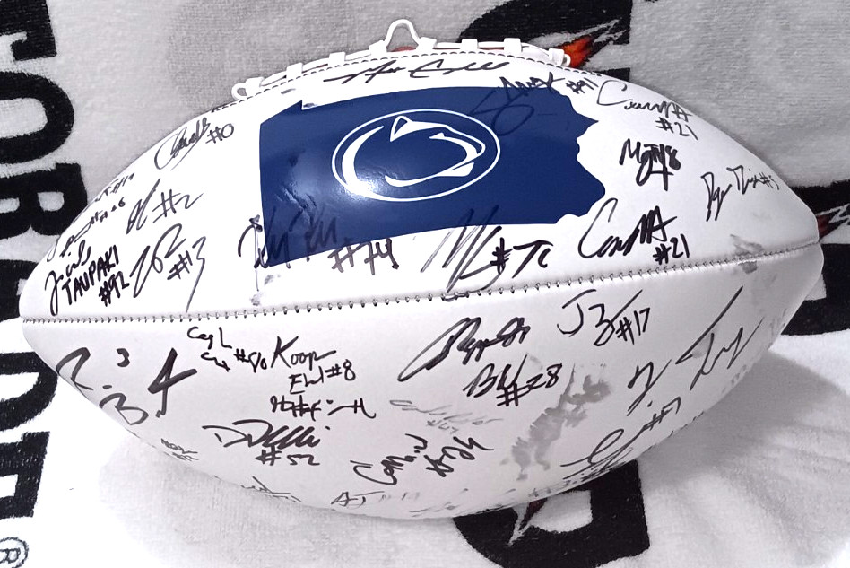 2026 PENN STATE NITTANY LIONS TEAM SIGNED LOGO FULL SIZE FOOTBALL Matt Campbell