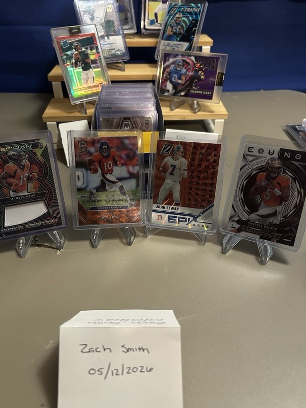 Panini Denver Broncos Football Card Lot 2023 Rookie Mims Jeudy Elway Wilson