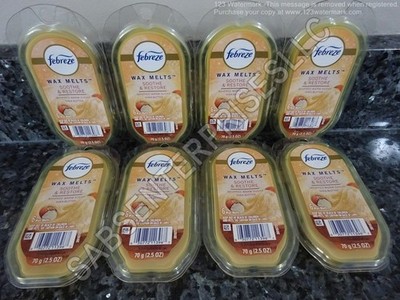 48 Febreze Wax Melts SOOTHE & RESTORE Scent (8 packs of 6 melts) 2.5 oz. each