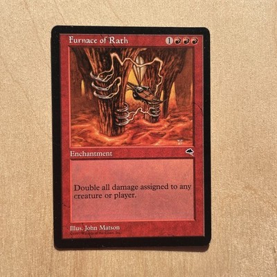 MTG Furnace of Rath MP Tempest Rare Enchantment Magic the Gathering 1997