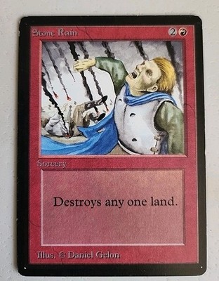 Stone Rain Beta Edition LP Lightly Played Played MTG 
