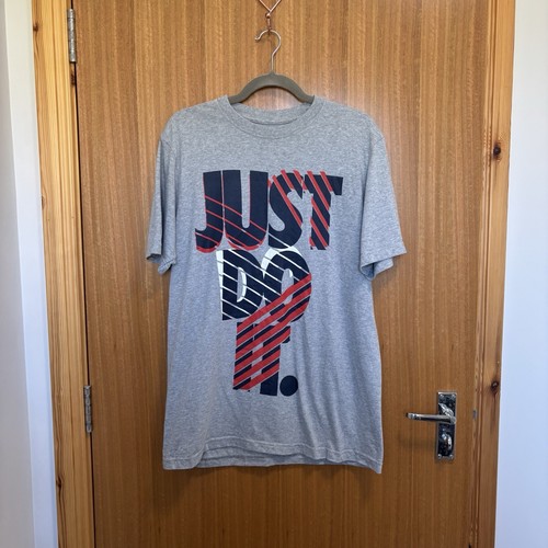 Nike T-Shirt Men's Size L Grey Just Do It The Athletic Dept Vintage 90s 2000s