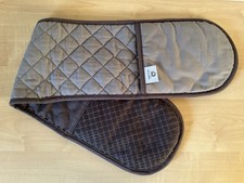 Double Oven Gloves By Artisan Home. Grey & Brown. New
