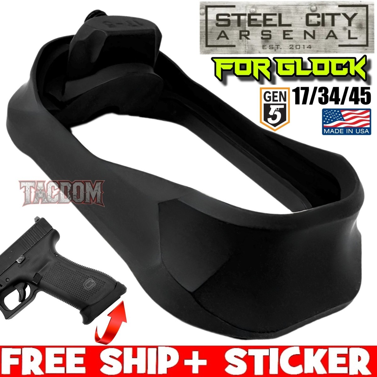 STEEL CITY ARSENAL for GLOCK 17 34 45 GEN 5 V2 ENHANCED MAGWELL