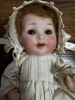 Antique Porzellanfabrik Mengersgereuth P.M. 914 Doll 7 IN Bisque Head Compo Body