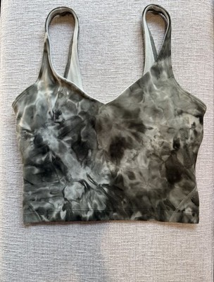Lululemon Align Cropped Cami Tank Womens 2 Diamond Dye Light Sage Olive Yoga