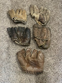 Vintage Baseball Glove Lot Of 5 Wilson Reach MacGregor Rawlings collectible rare