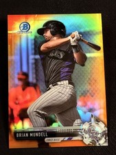 2017 Bowman Chrome ORANGE REFRACTOR Brian Mundell 18/25