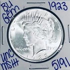 1923 BU UNCIRCULATED SILVER PEACE DOLLAR AUTHENTIC U.S. MINT FREE SHIPPING 5191