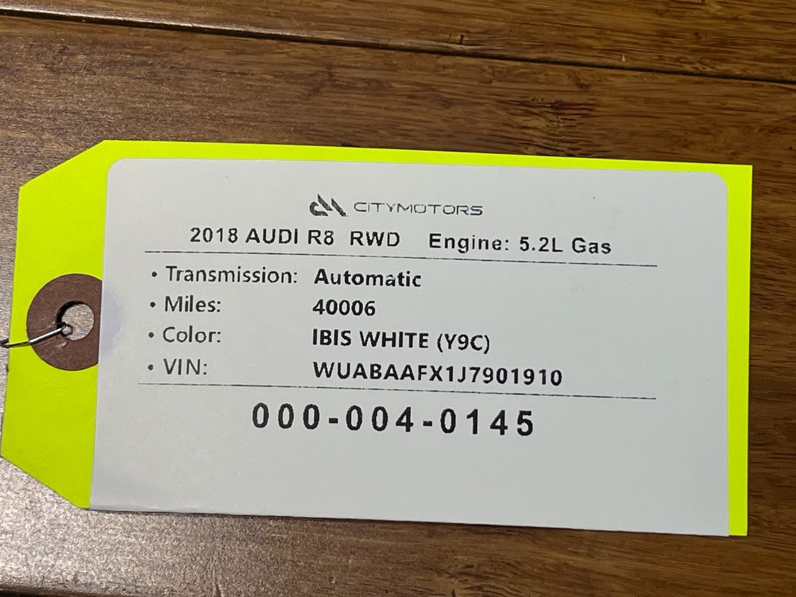Audi R8 2016-2024 Rear Rear window P/N 4S8845151