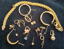11.25g Scrap 14K Gold Jewelry Lot. Rings, Earrings, Chains Repair or Melt lot 5