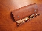 Vintage Celluoid Manicure set 14 pieces etched in black & gold  in leather case — photo 5