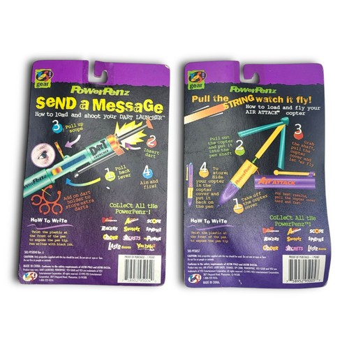 POWER PENZ Yes Gear Lot of 4 Vtg SEALED Dart Launcher Air Attack FM ...