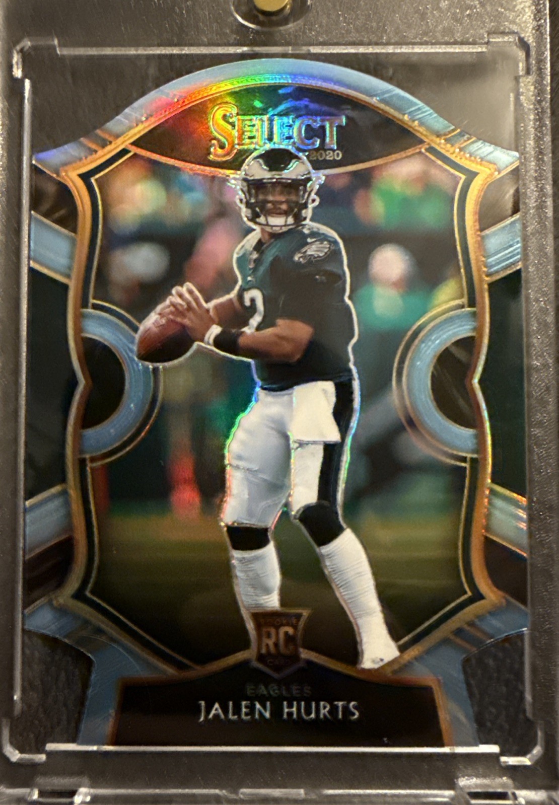 2020 Panini Select - Concourse Jalen Hurts Light Blue Prizm Die-Cut RC #50