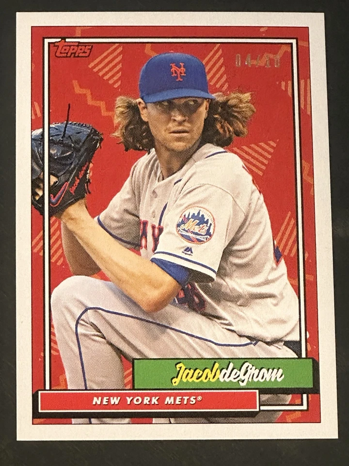 2018 Topps X 220 - Jacob DeGrom - Red /10 + ‘22 Optic /76, ‘21 Optic /99, /199 + - Image 3 of 4