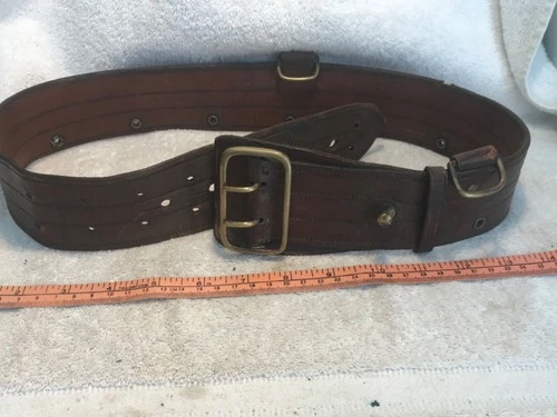 WW1/WW2 US Military Officers Sam Browne Leather Belt