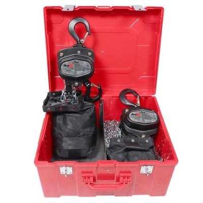 ProX XT-MCH1TX2-30FT Set of 2 1 ton Manual Chain  Hoists w 30' Chains & Case ...