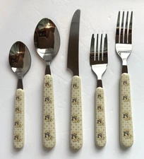 VTG Tienshan Theodore COUNTRY BEAR Stainless Silverware Flatware 78 Pieces