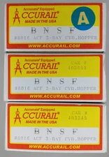 Accurail 8016 HO Scale Burlington Northern Santa Fe 3-Bay Covered Hopper