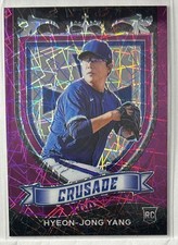 2021 Chronicles #10 Hyeon-Jong Yang Crusade Purple Velocity RC Texas Rangers