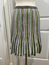 M Missoni  Skirt  Striped A Line  Colorful  Size Medium